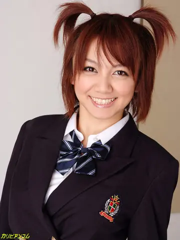 Meguru Kosaka – Petite Asian Redhead Strips Out of Her Uniform Skirt