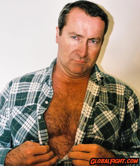 Mature Hairy Man Strips Nude and Poses – photo 12 of 20