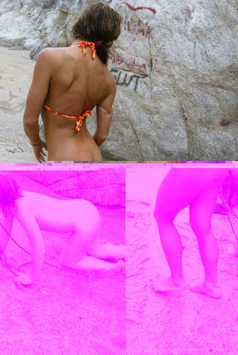 Kym Wilde: Redhead MILF Tied Up and Pleasured on the Beach – photo 3 of 9