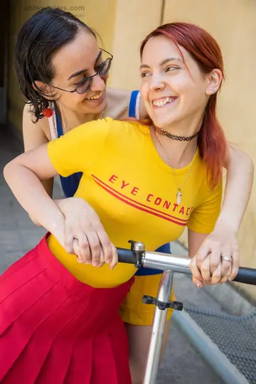 Yasmeena – Asian Redhead with Short Hair and Glasses Explores Lesbian Sex