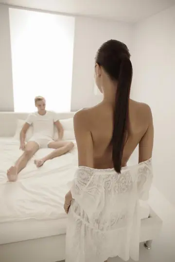 Tattooed European Brunette Rides Cowgirl After a Massage