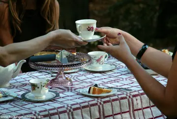 Dana DeArmond – Busty Asian MILF, Slim Blonde, Tall Brunette Threesome at the Table