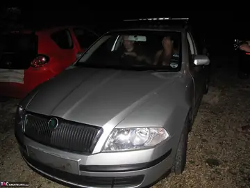 Mature BBW with Big Tits Takes Multiple Men in a Car