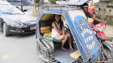 Filipina in Costume Sucks Cock and Takes Anal Outdoors