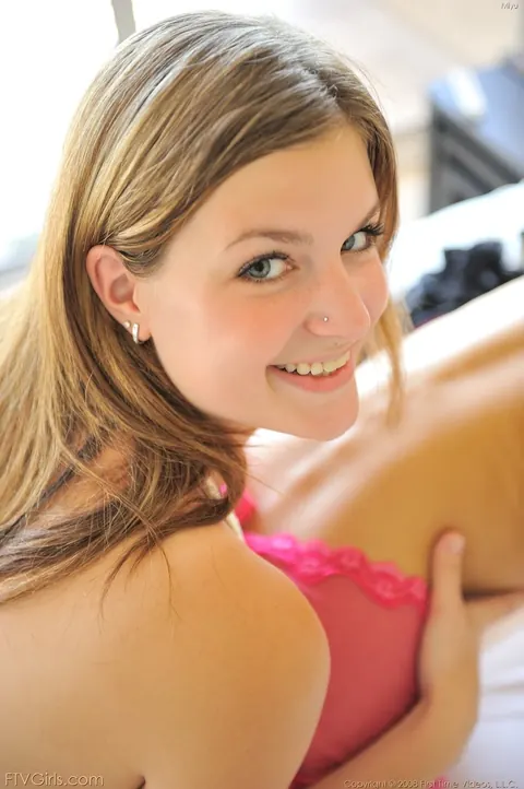 Danielle Delaunay: Busty Blonde Pulls Panties Down in the Bedroom – photo 18 of 20