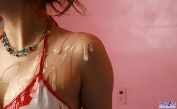 Asian Woman with Big Tits Takes Group Cumshot in Stockings