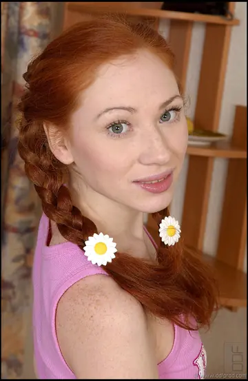 Ludmilla Habibulina – PAWG Slim Redhead Fingers Her Ass in Panties and Socks