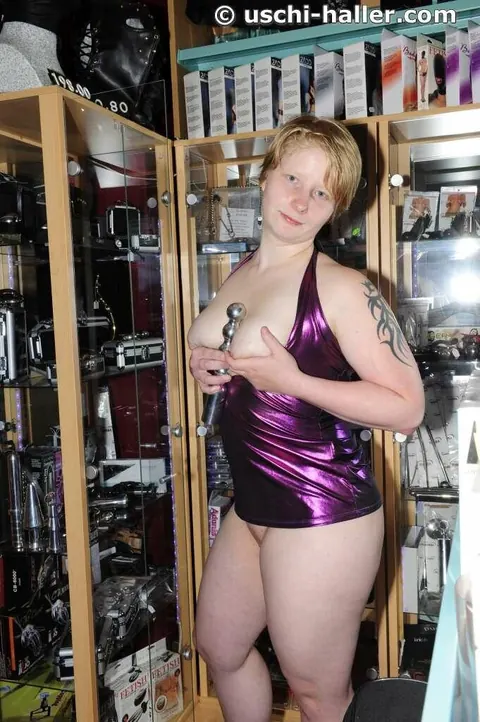 Curvy German Redhead in Latex Takes Two Men – photo 16 of 16