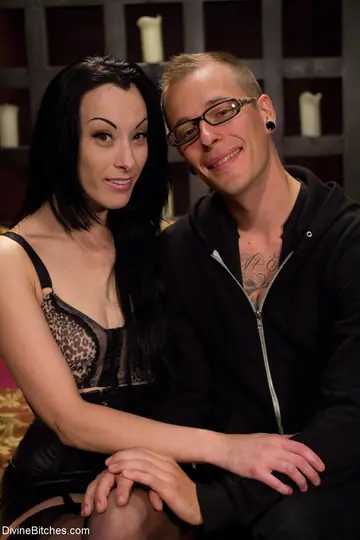 January Seraph – Brunette MILF in Glasses Pegs Her Bound Submissive