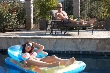 Kylee Strutt – Thick Redhead MILF Gets Oiled and Fucked by the Pool