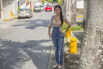 Denisse Gomez – Brunette Latina Poses Outdoors in Jeans