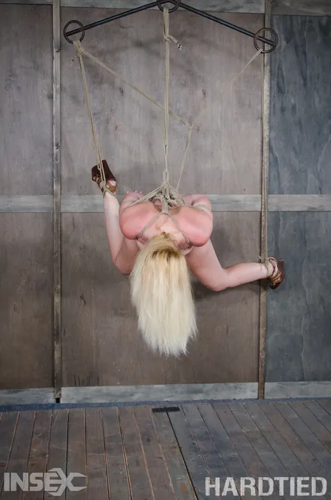 Samantha Rone: Blonde in Bondage Spreads Her Legs While Tied Up – photo 6 of 14