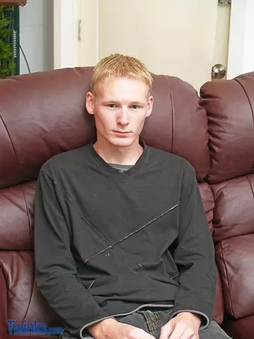 Hairy Guy Strips and Jerks Off on the Sofa