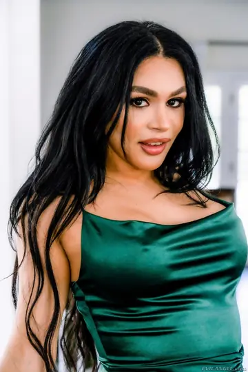 Latina Trans MILF Has Threesome Sex in a Dress and Heels