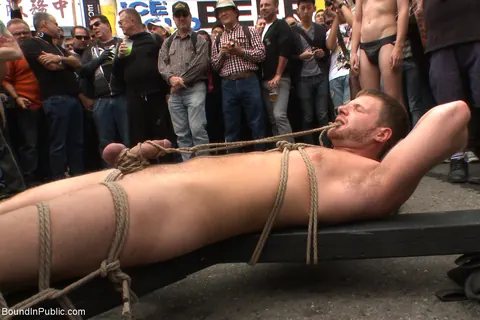Two Naked Men Bound and Restrained in Public – photo 5 of 21