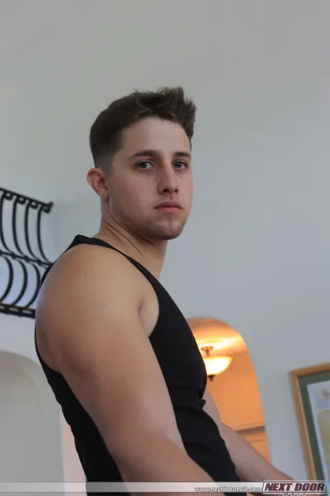 Thick Guy Strips and Checks Mirror Before a Shower Cumshot – photo 2 of 20