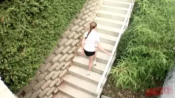 Woman in a Skirt and Glasses Takes Anal POV and Spreads Wide