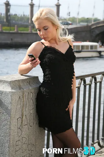 Dulsineya – Skinny Blonde in Stockings Takes Interracial Anal Doggy Style