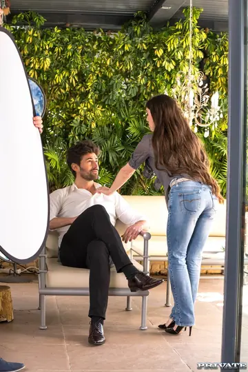 Petite French Brunette Takes Hard Anal Doggy Style Until He Cums