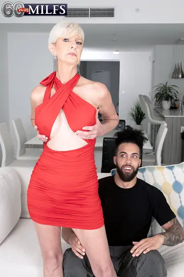 Tall Blonde MILF Takes Anal Doggy Style and Fucks a Dildo