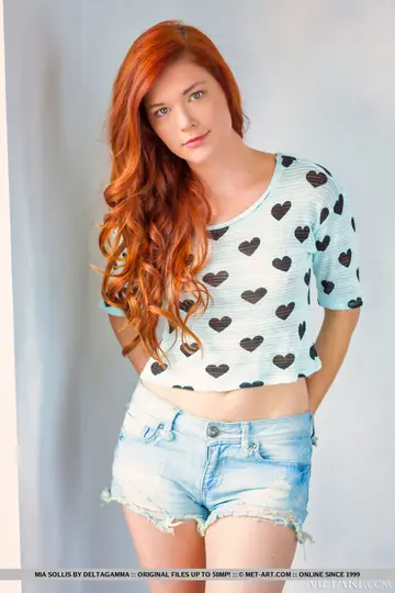 Mia Sollis – Czech Redhead Strips Out of Her Shorts on the Stairs