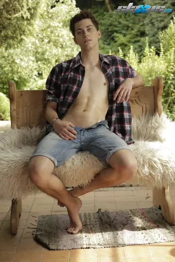 Two Slim Men Have Anal Sex and Kiss Outdoors