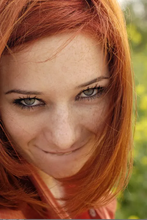 Skinny Redhead Arches Back Nude Outdoors – photo 1 of 21