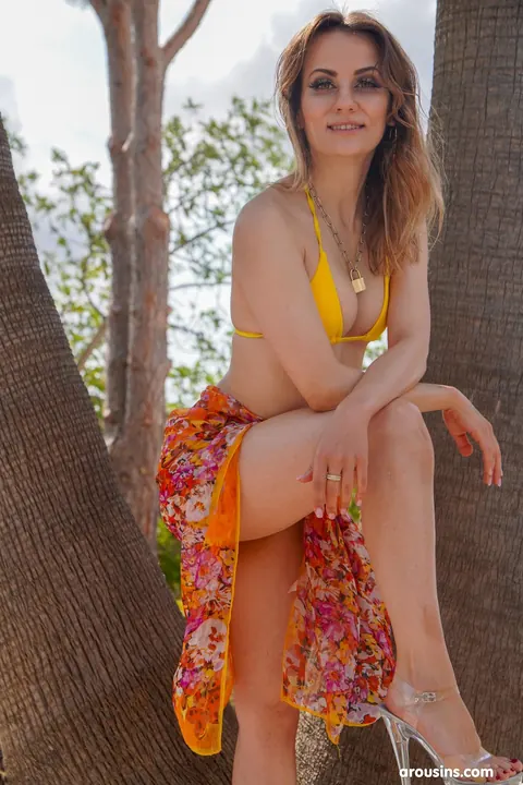 Ruby Shades: MILF Poses in a Bikini Outdoors – photo 6 of 21