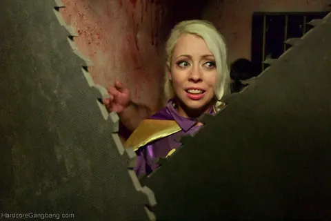 Lisa Tiffian: Thick Ebony Woman in Cosplay Costume Takes Anal Gangbang in Bondage – photo 5 of 20