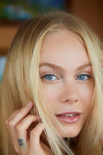 Nancy A – Slim Ukrainian Blonde Undresses and Fingers Her Pussy