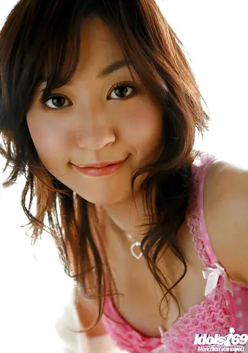 Momo Yoshizawa – Japanese Redhead Slips Out of Her Pink Lingerie