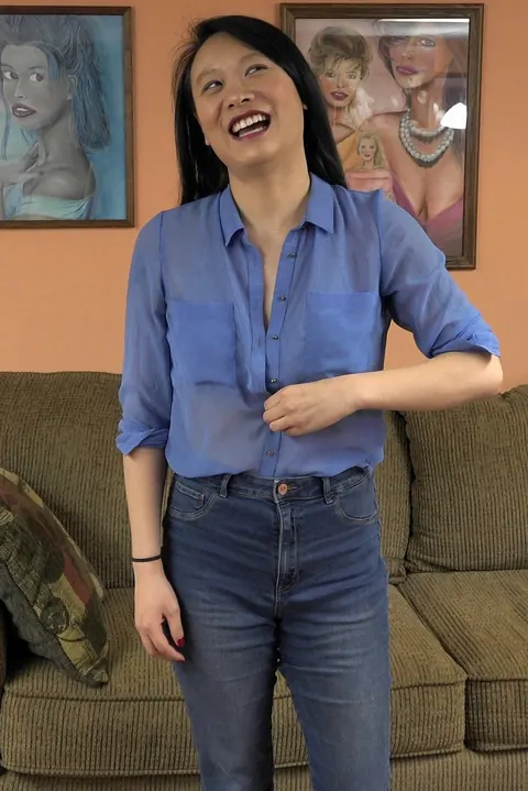 Zoe Lark: Chinese MILF Strips Off Her Jeans for POV Blowjob and a Cumshot – photo 2 of 20