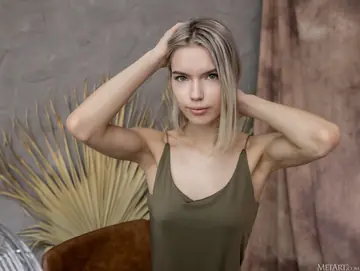 Busty Skinny Woman Spreads Her Pussy Wide