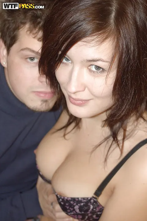 Amateur Brunette in Jeans Sucks Cock and Gets Fucked Doggy Style – photo 6 of 16