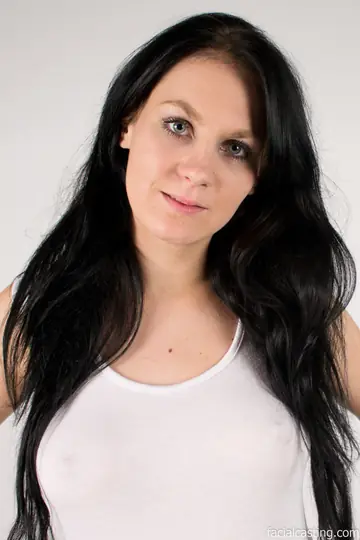 Short-Haired Brunette Sucks Cock and Takes Cum on Her Tits at the Casting