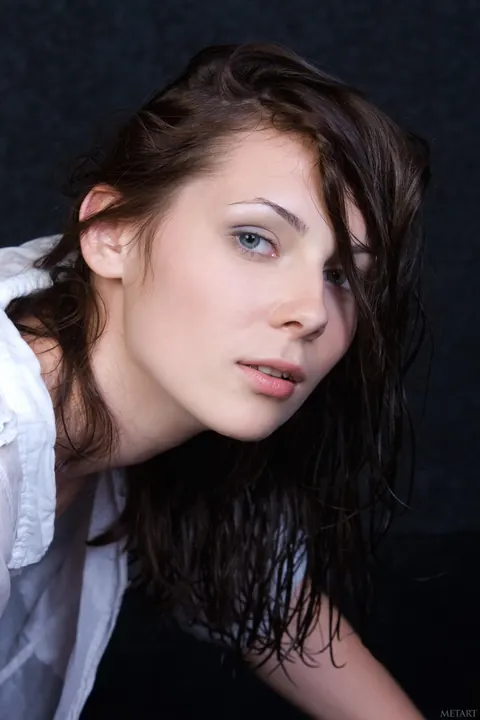 Quinn A: Brunette with Natural Tits Poses and Strips Nude – photo 20 of 21