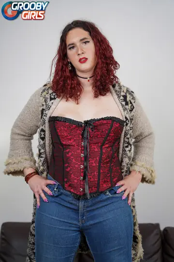 Trans Woman Strips Out of Her Jeans and Shows Her Big Tits