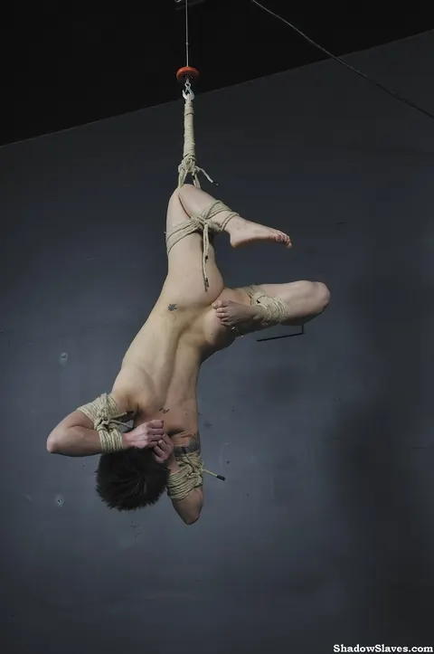 Mei Mara: Thick Asian Brunette Hangs Bound in Rope Suspension – photo 13 of 16