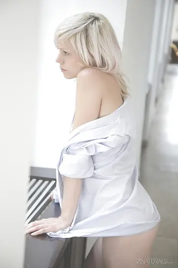 Blonde in Heels Poses Nude and Spreads Her Pussy