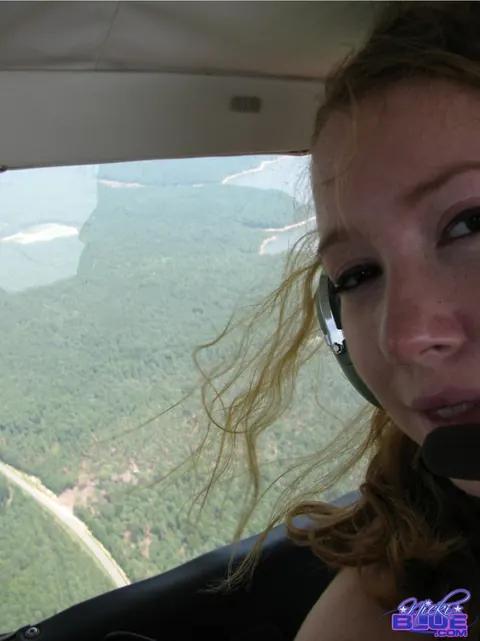 Nicki Blue: Pale Redhead PAWG Strips Naked in a Helicopter – photo 5 of 20