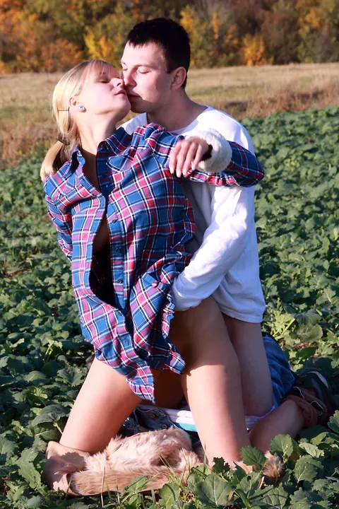 Miela A: Busty Blonde in a Skirt Takes Anal Doggy and a Cumshot Outdoors – photo 5 of 10