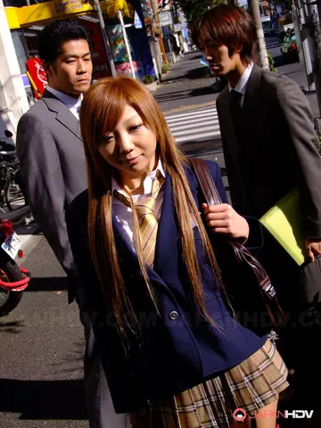 Rui Hazuki – Busty Japanese Redhead Rides Cowgirl, Takes DP and Anal Cum in a Threesome