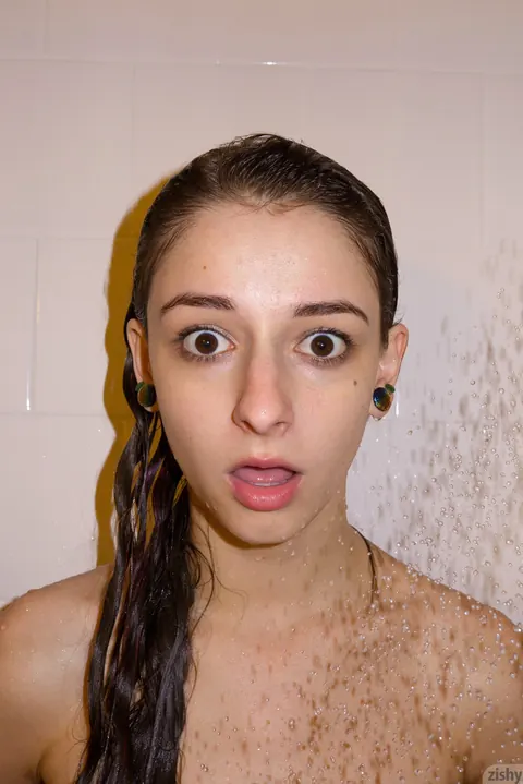 Willow Hayes: Skinny Brunette Strips Out of Her Lingerie in the Shower – photo 6 of 11