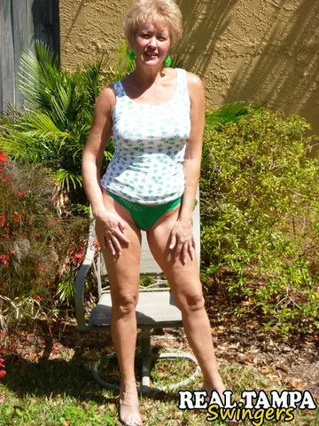 Tracy Lick – Tall Blonde MILF Spreads Her Ass and Fingers Her Pussy Outdoors