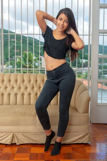 Clarissa Mendez – Latina PAWG in a Bikini and Socks Fingers Her Pussy on the Sofa