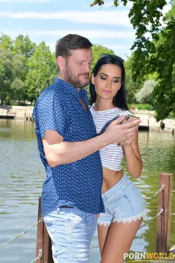Megan Venturi – Tall Ukrainian Brunette Takes DP in Shorts