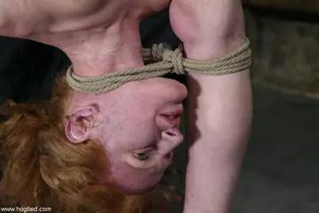 Sye Rena – Mature Redhead Hogtied and Spreads Her Pussy