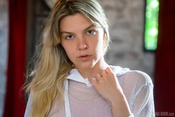 Mischa Wren – Blonde in Panties Shows Her Full Bush and Toys Her Ass