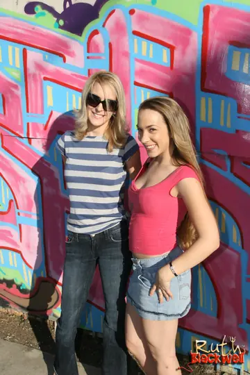 Ruth Blackwell – Busty Blonde and Thick Brunette Strip Off Their Jeans for a Threesome