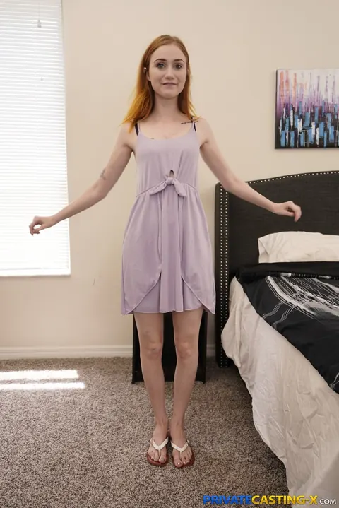 Scarlet Skies: Pale Slim Redhead with Small Natural Tits Gives POV Blowjob and Fucks – photo 2 of 20